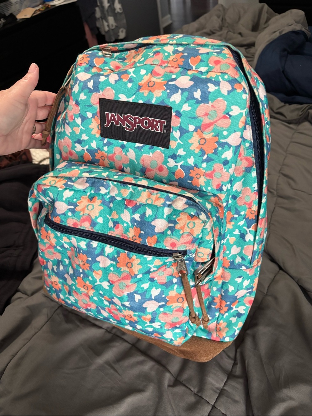 JanSport Floral Teal Backpack